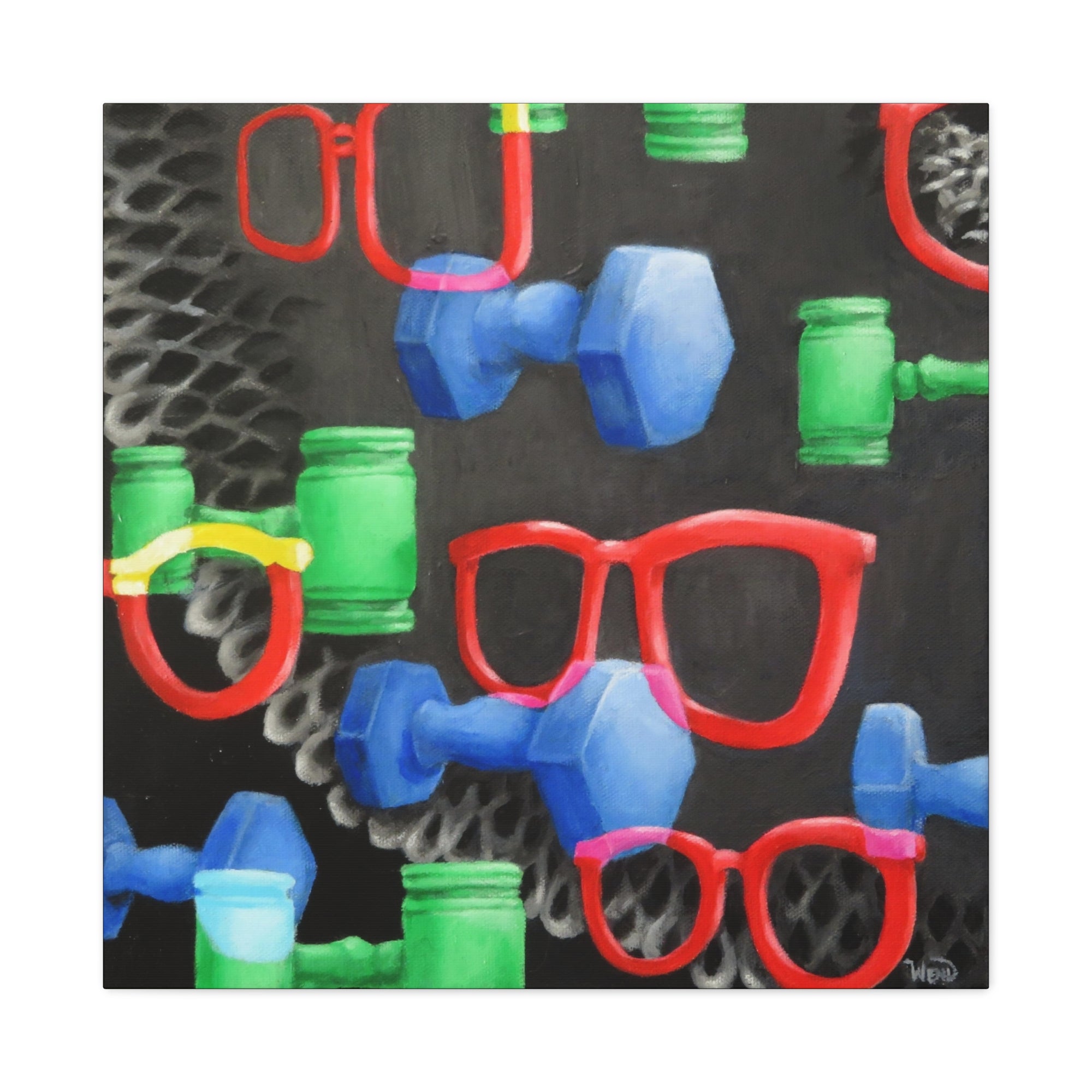RGB RBG 1 of 3 Stretched Canvas
