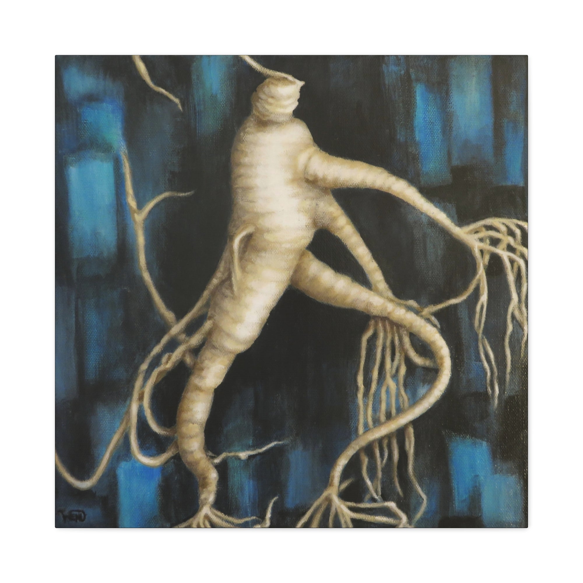 Manroot Cyan Stretched Canvas
