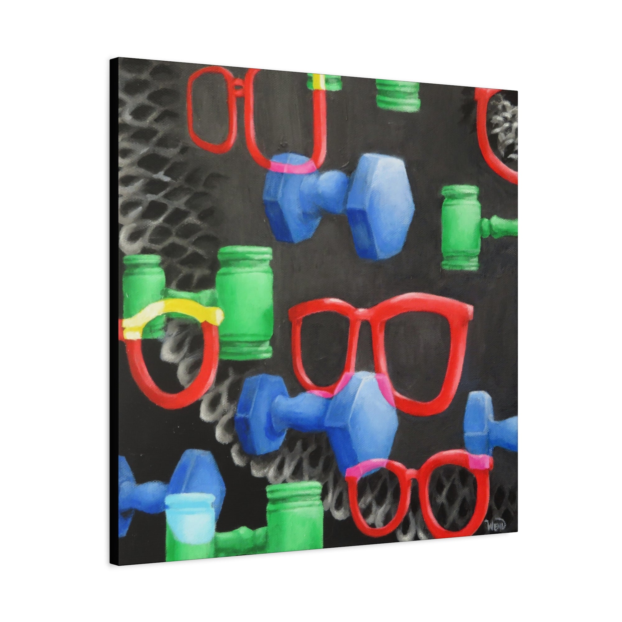 RGB RBG 1 of 3 Stretched Canvas