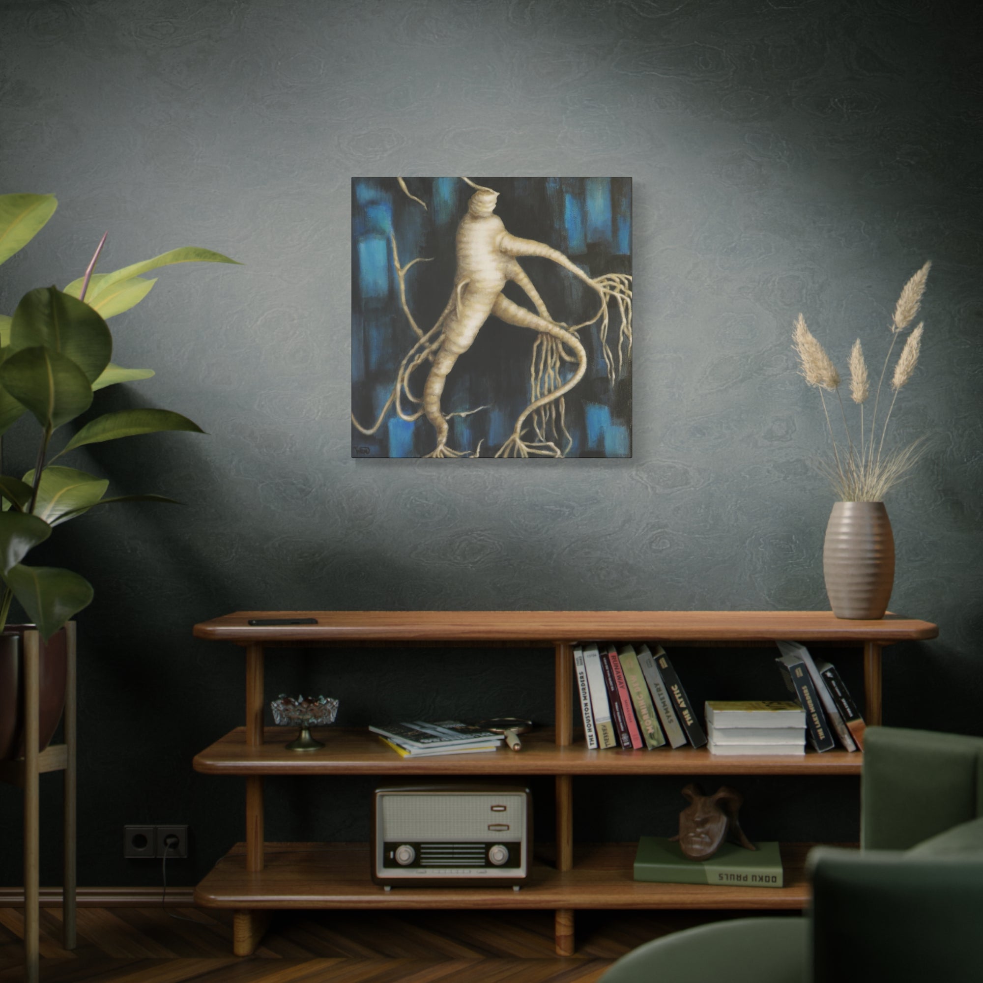 Manroot Cyan Stretched Canvas